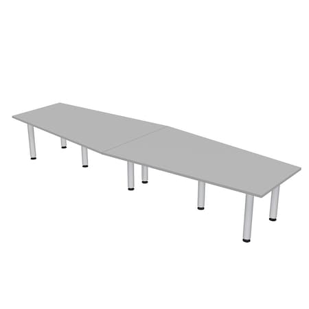 Skutchi Designs 45 in W, 120 in L, 29 in H, Engineered Wood Top, Grey HAR-HEXIR-46119PT-01